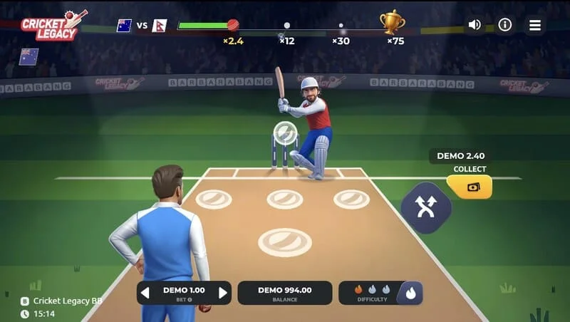 Cricket Legacy BB Spielbildschirm